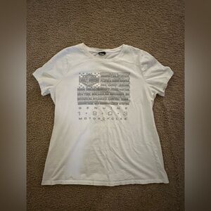 Harley-Davidson White Graphic T-Shirt.